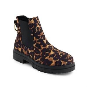 NEW ANDREA women's animal print chelsea boots in leopard